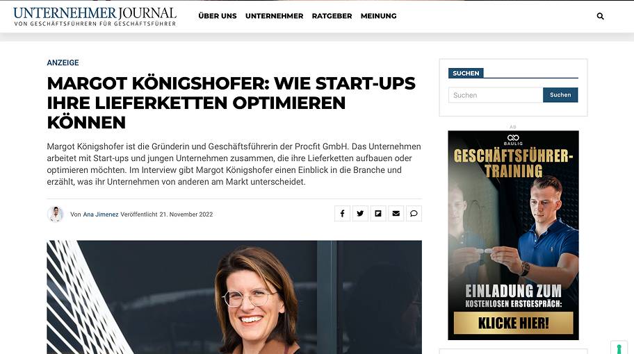 Magazin: Unternehmer Journal